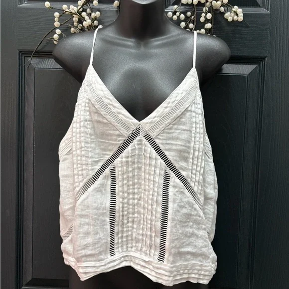Zara White Linen Camisole - Picture 1 of 9